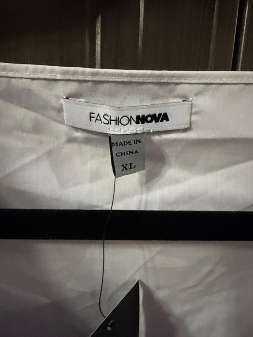 Fashion Nova White Puff Sleeve Wrap Top with Tie - Picture 2 of 7